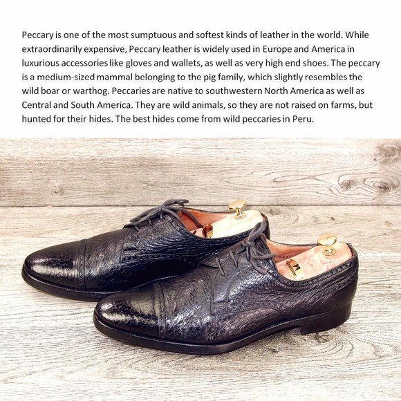 $895 GRAVATI Neiman Marcus 10 M Genuine PECCARY Black 17013 * add $15 new Trees - Picture 10 of 16